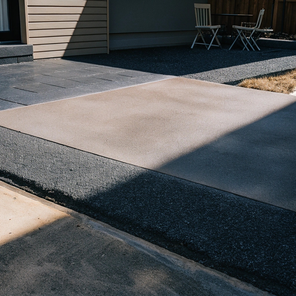 A close upstamped concrete photo