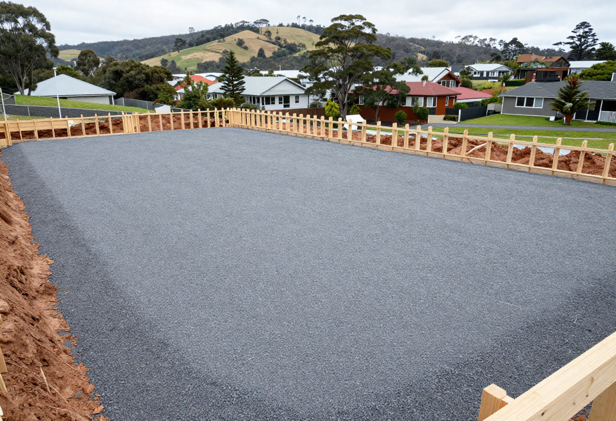 completed residential site excavation ready for concrete